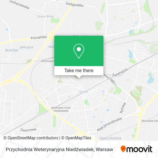 Карта Przychodnia Weterynaryjna Niedźwiadek