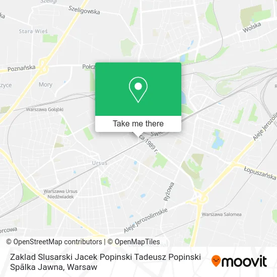 Карта Zaklad Slusarski Jacek Popinski Tadeusz Popinski Spãlka Jawna