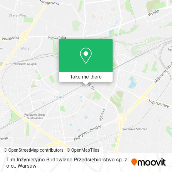 Карта Tim Inżynieryjno Budowlane Przedsiębiorstwo sp. z o.o.