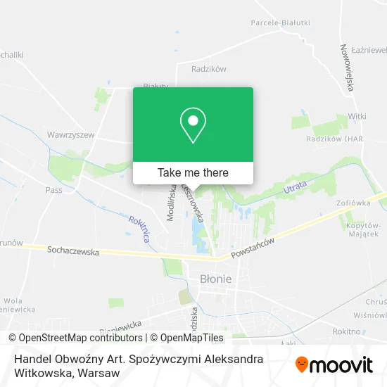 Handel Obwoźny Art. Spożywczymi Aleksandra Witkowska map