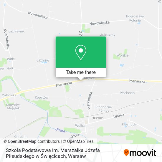 Szkoła Podstawowa im. Marszałka Józefa Piłsudskiego w Święcicach map