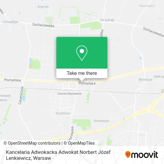 Карта Kancelaria Adwokacka Adwokat Norbert Józef Lenkiewicz