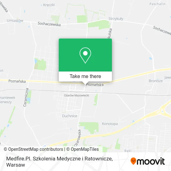 Карта Medfire.Pl. Szkolenia Medyczne i Ratownicze