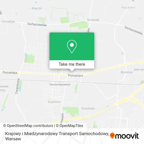 Карта Krajowy i Miedzynarodowy Transport Samochodowy