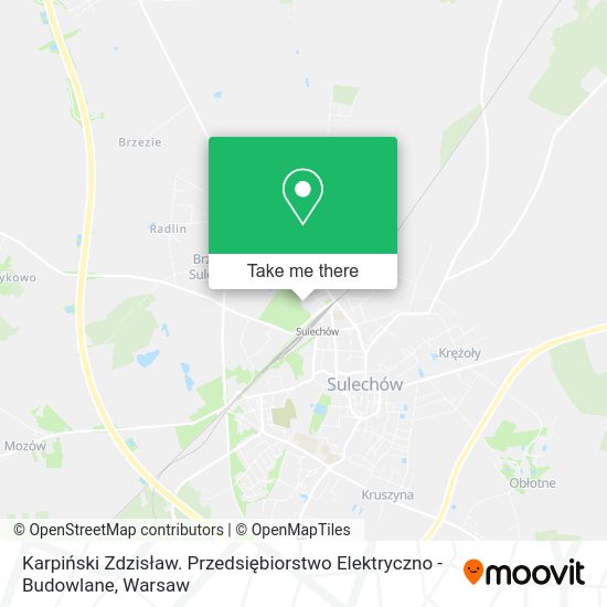 Karpiński Zdzisław. Przedsiębiorstwo Elektryczno - Budowlane map