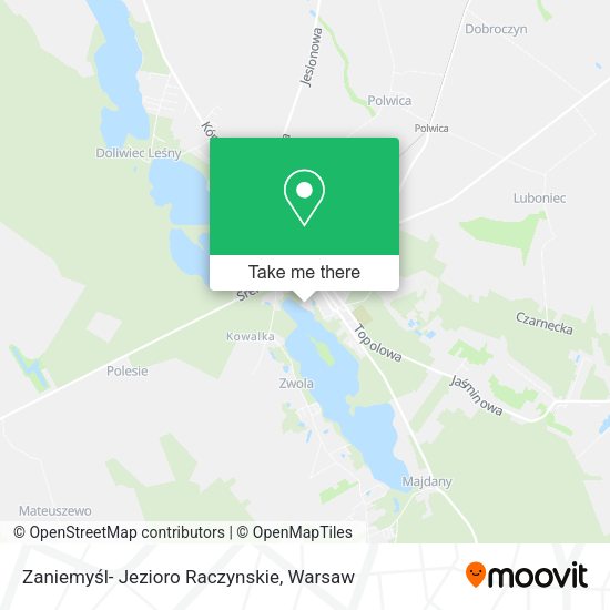 Zaniemyśl- Jezioro Raczynskie map