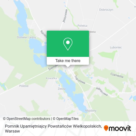 Карта Pomnik Upamiętniajcy Powstańców Wielkopolskich