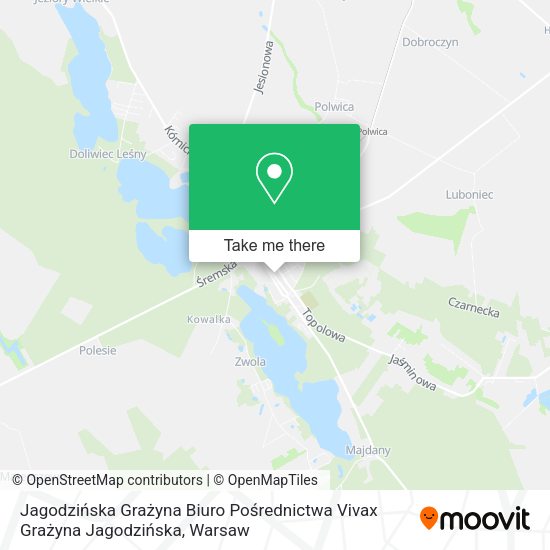 Jagodzińska Grażyna Biuro Pośrednictwa Vivax Grażyna Jagodzińska map