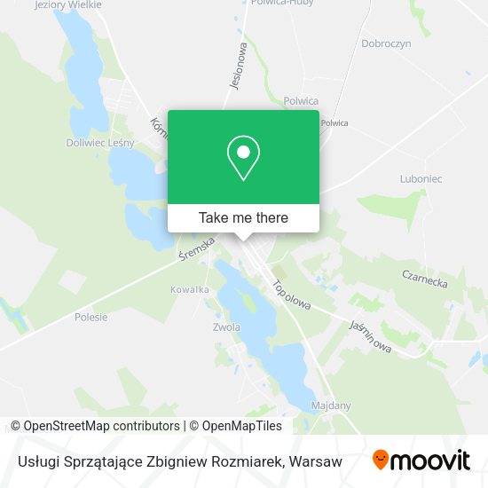 Usługi Sprzątające Zbigniew Rozmiarek map