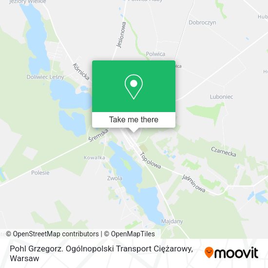 Карта Pohl Grzegorz. Ogólnopolski Transport Ciężarowy