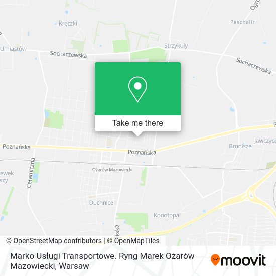 Marko Usługi Transportowe. Ryng Marek Ożarów Mazowiecki map