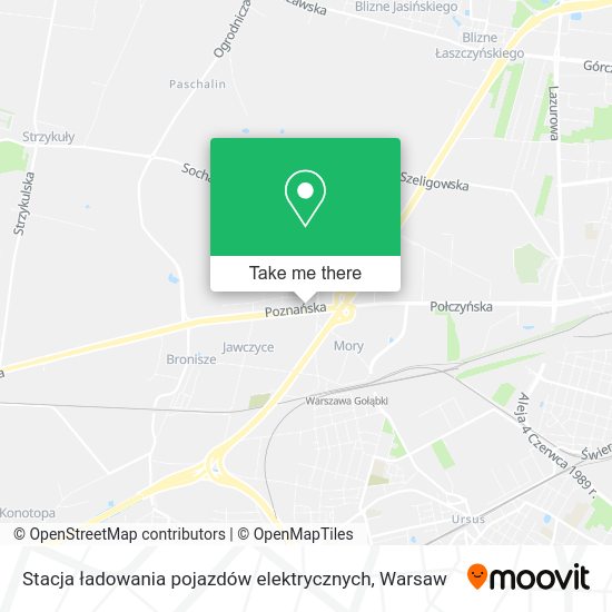 Stacja ładowania pojazdów elektrycznych map