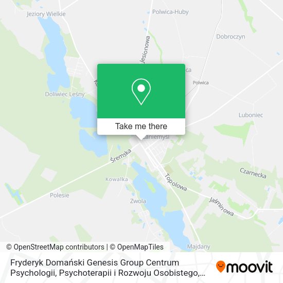 Fryderyk Domański Genesis Group Centrum Psychologii, Psychoterapii i Rozwoju Osobistego map