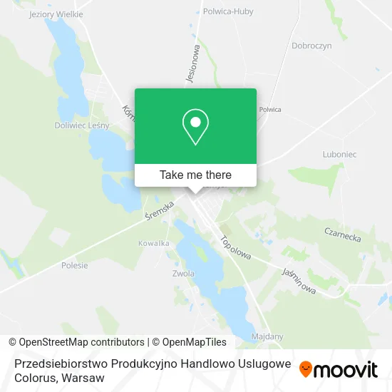Карта Przedsiebiorstwo Produkcyjno Handlowo Uslugowe Colorus