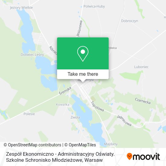 Zespół Ekonomiczno - Administracyjny Oświaty. Szkolne Schronisko Młodzieżowe map