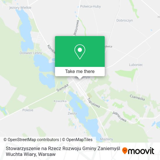 Stowarzyszenie na Rzecz Rozwoju Gminy Zaniemyśl Wuchta Wiary map