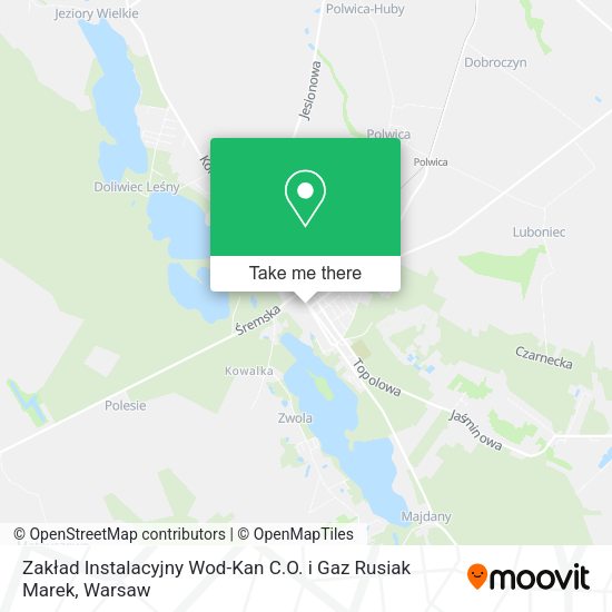 Карта Zakład Instalacyjny Wod-Kan C.O. i Gaz Rusiak Marek