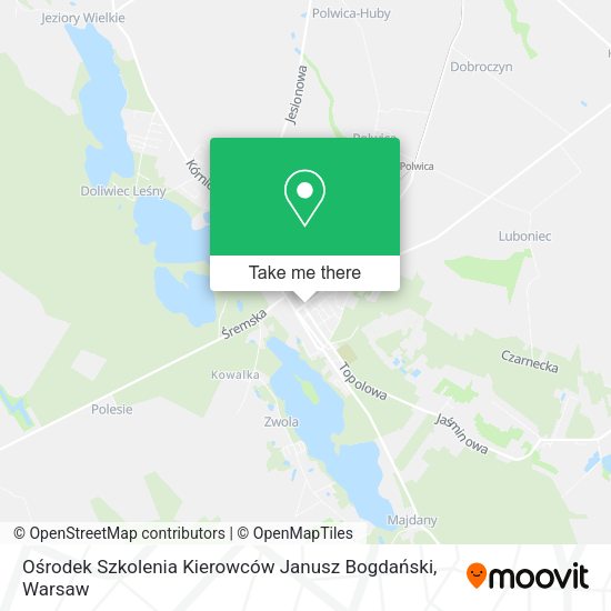 Ośrodek Szkolenia Kierowców Janusz Bogdański map