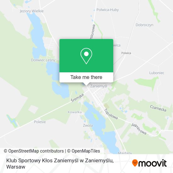 Klub Sportowy Kłos Zaniemyśl w Zaniemyślu map