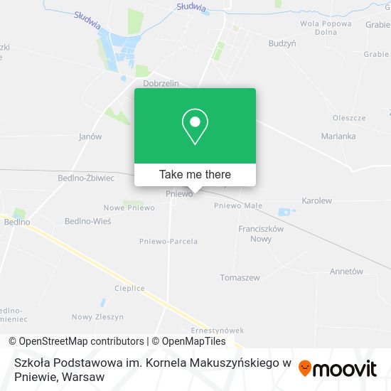 Szkoła Podstawowa im. Kornela Makuszyńskiego w Pniewie map