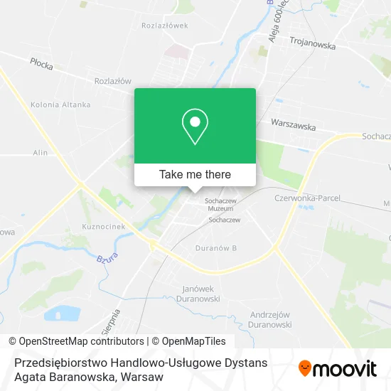 Przedsiębiorstwo Handlowo-Usługowe Dystans Agata Baranowska map