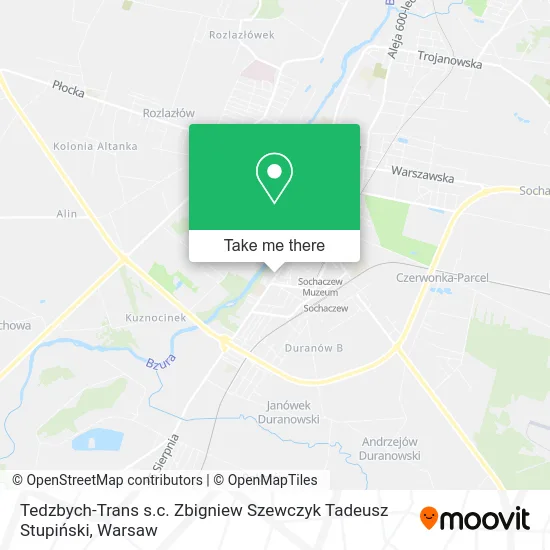 Карта Tedzbych-Trans s.c. Zbigniew Szewczyk Tadeusz Stupiński