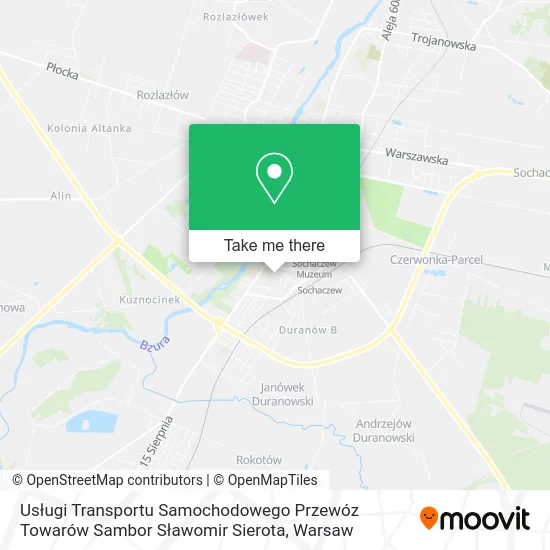 Usługi Transportu Samochodowego Przewóz Towarów Sambor Sławomir Sierota map