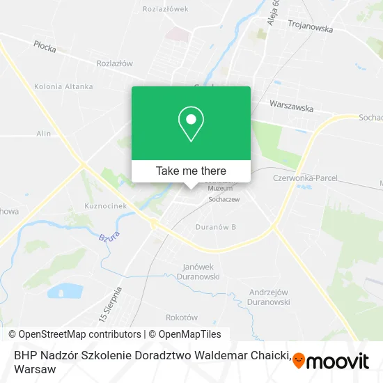 BHP Nadzór Szkolenie Doradztwo Waldemar Chaicki map