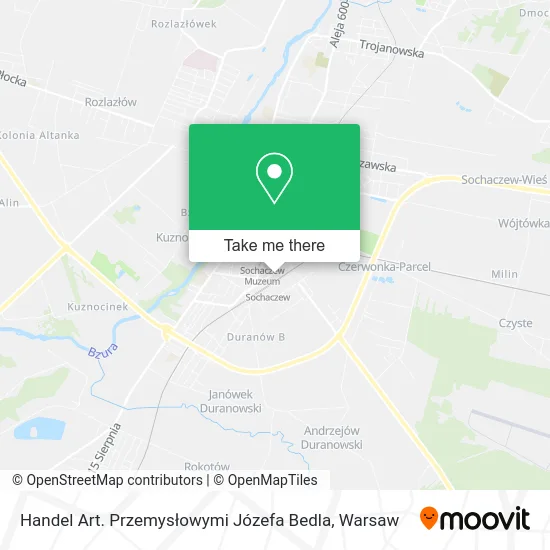 Handel Art. Przemysłowymi Józefa Bedla map