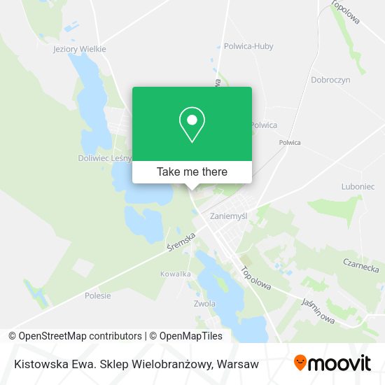 Kistowska Ewa. Sklep Wielobranżowy map