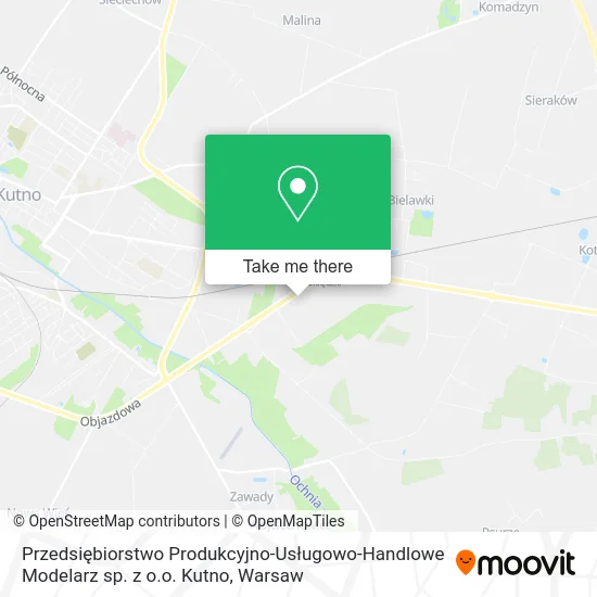 Przedsiębiorstwo Produkcyjno-Usługowo-Handlowe Modelarz sp. z o.o. Kutno map