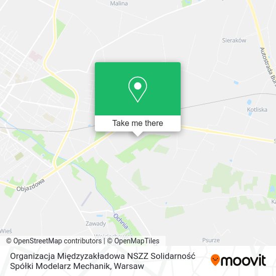 Organizacja Międzyzakładowa NSZZ Solidarność Spółki Modelarz Mechanik map