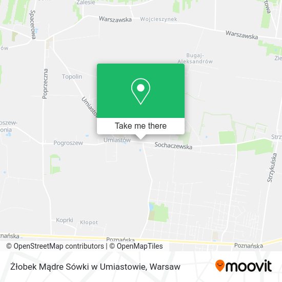 Żłobek Mądre Sówki w Umiastowie map