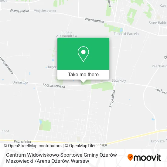 Карта Centrum Widowiskowo-Sportowe Gminy Ożarów Mazowiecki /Arena Ożarów