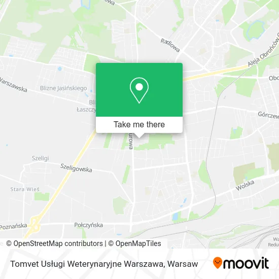 Tomvet Usługi Weterynaryjne Warszawa map