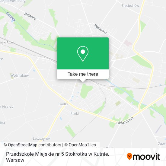 Przedszkole Miejskie nr 5 Stokrotka w Kutnie map