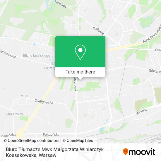 Biuro Tłumacze Mwk Małgorzata Winiarczyk Kossakowska map