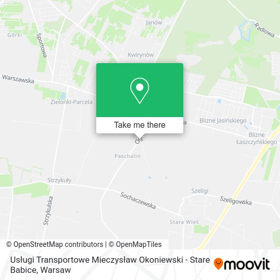 Usługi Transportowe Mieczysław Okoniewski - Stare Babice map