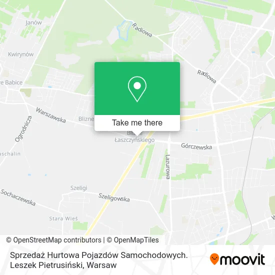 Карта Sprzedaż Hurtowa Pojazdów Samochodowych. Leszek Pietrusiński