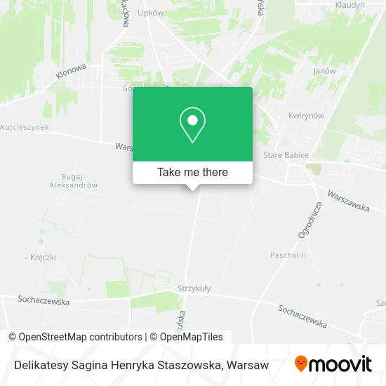 Карта Delikatesy Sagina Henryka Staszowska