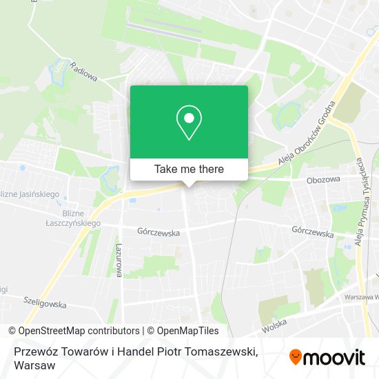 Przewóz Towarów i Handel Piotr Tomaszewski map