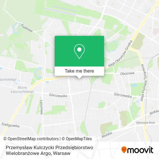 Przemysław Kulczycki Przedsiębiorstwo Wielobranżowe Argo map