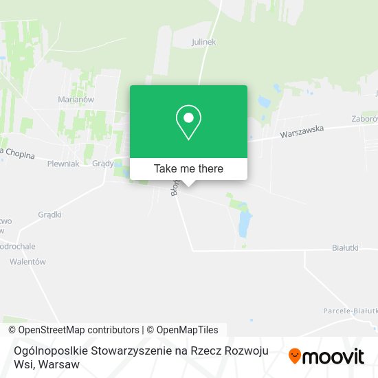 Ogólnoposlkie Stowarzyszenie na Rzecz Rozwoju Wsi map