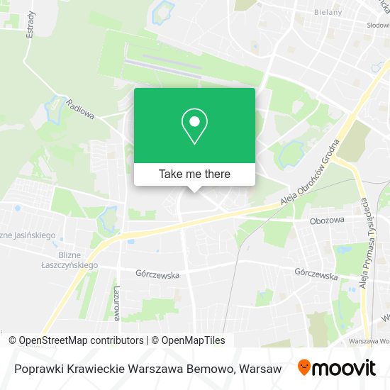 Poprawki Krawieckie Warszawa Bemowo map