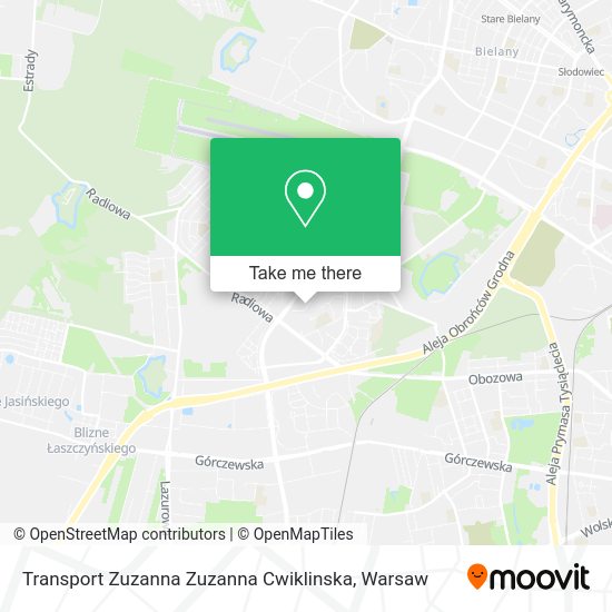 Transport Zuzanna Zuzanna Cwiklinska map