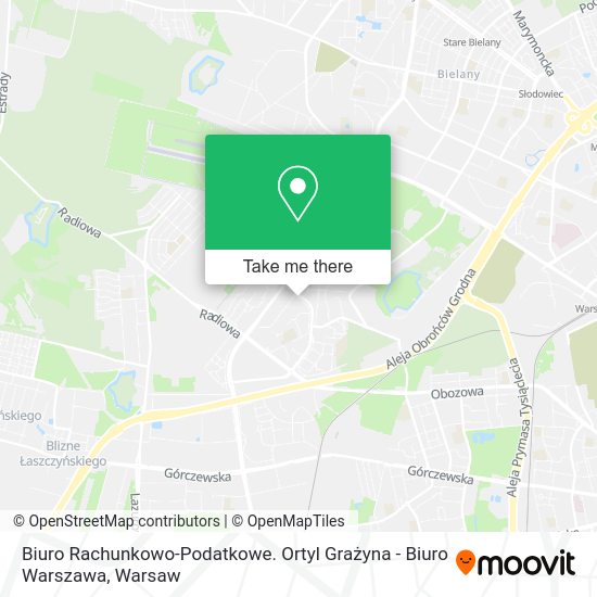 Biuro Rachunkowo-Podatkowe. Ortyl Grażyna - Biuro Warszawa map