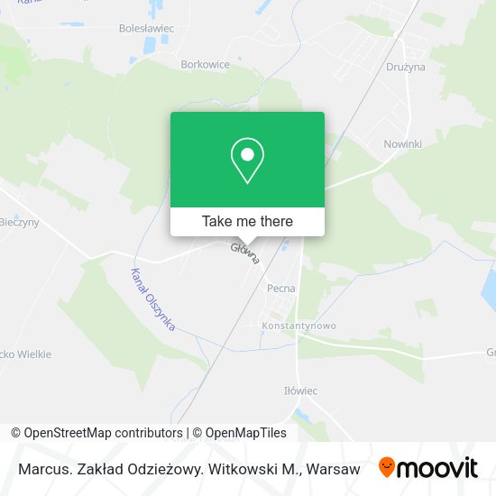 Marcus. Zakład Odzieżowy. Witkowski M. map