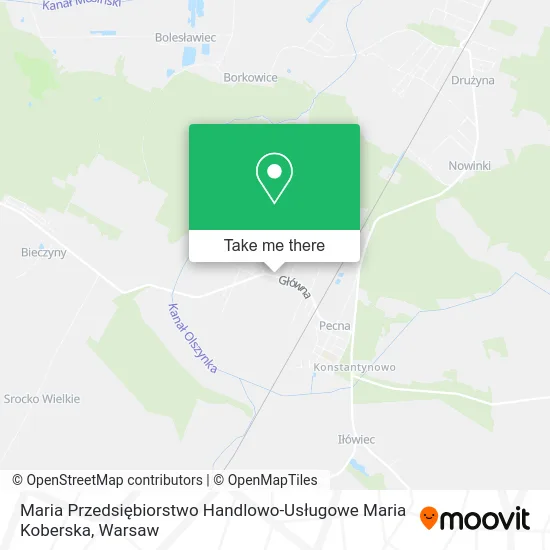 Карта Maria Przedsiębiorstwo Handlowo-Usługowe Maria Koberska