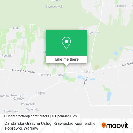 Żandarska Grażyna Usługi Krawieckie Kuśnierskie Poprawki map