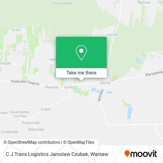 C J Trans Logistics Jaroslaw Czubak map